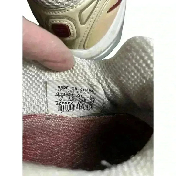 Nike Shox Women’s Size 9 Maroon Peach Beige Running Shoes - Picture 9 of 10